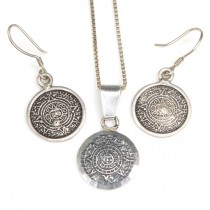 set bijuterii Azteca, din argint. atelier Mexican 